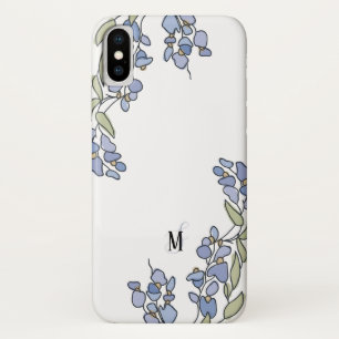 Capa Para iPhone Da Case-Mate Monograma Floral de Wisteria Desenhada Mão