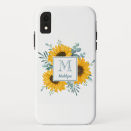 Capa Para iPhone Da Case-Mate Monograma Floral Sunflower Personalizado