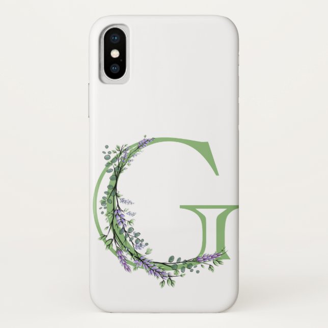 Capa Para iPhone, Case-Mate Monograma G Eucalipto Lavanda (Verso)