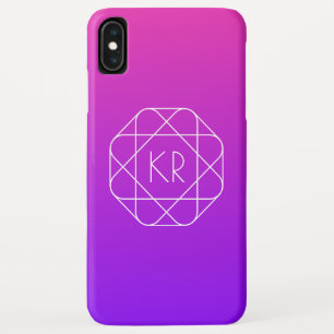 Capa Para iPhone Da Case-Mate Monograma Geométrico Legal Violeta Roxo Magenta