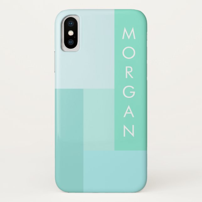Capa Para iPhone, Case-Mate monograma geométrico pastel moderno (Verso)