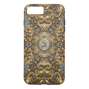 Capa Para iPhone Da Case-Mate Monograma grandioso do Victorian   do laço de