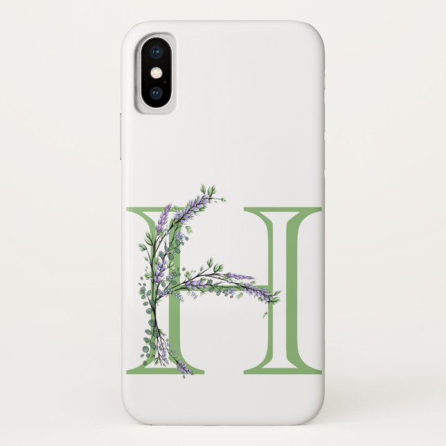 Capa Para iPhone, Case-Mate Monograma H Lavanda Eucalipto (Verso)