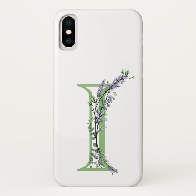 Capa Para iPhone, Case-Mate Monograma I Lavanda Eucalyptus (Verso)