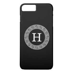 Capa Para iPhone Da Case-Mate Monograma Inicial do Quadro-Chave Grego Branco Pre