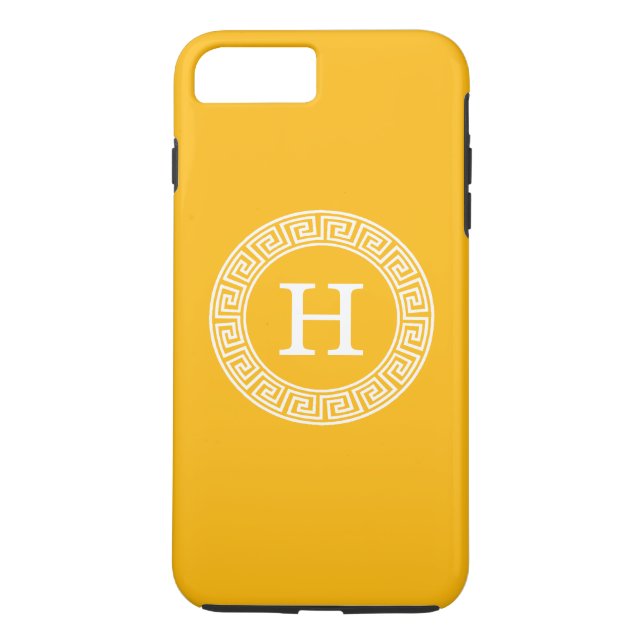 Capa Para iPhone, Case-Mate Monograma inicial do Quadro de Linhas de Chave Gre (Verso)