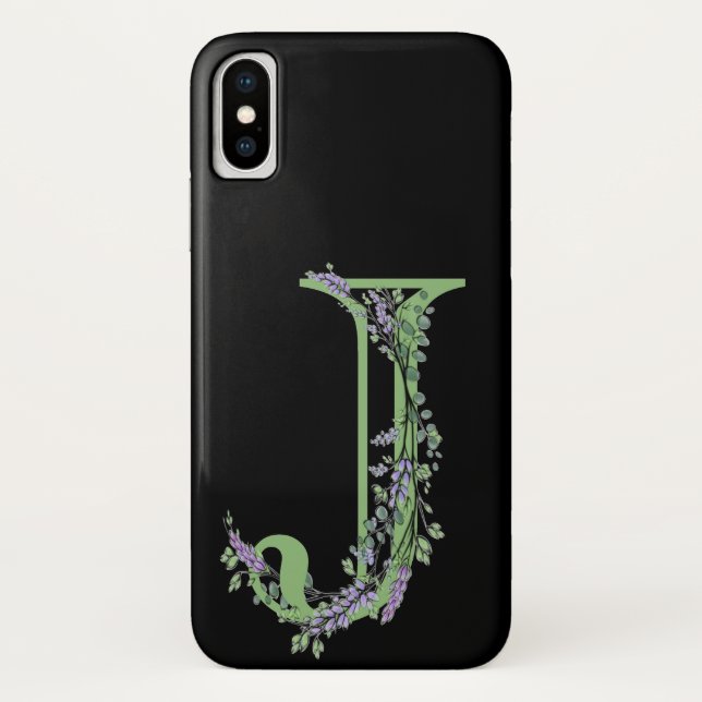 Capa Para iPhone, Case-Mate Monograma J Lavanda Eucalipto (Verso)