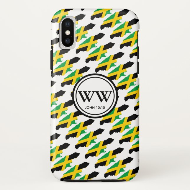 Capa Para iPhone, Case-Mate Monograma JAMAICA Personalizado de na moda (Verso)