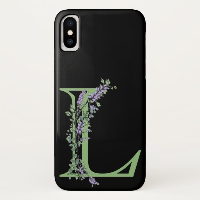 Capa Para iPhone, Case-Mate Monograma L Lavanda Eucalipto (Verso)