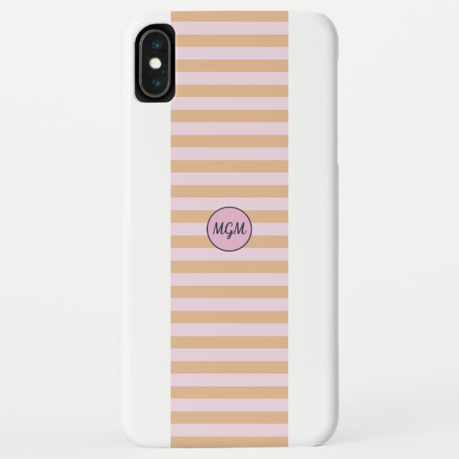 Capa Para iPhone, Case-Mate Monograma Laranja-Rosa-Rosa-Moderno (Verso)