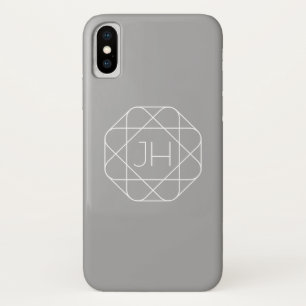 Capa Para iPhone Da Case-Mate Monograma legal, Estilo de Dica   Cinzas e brancas