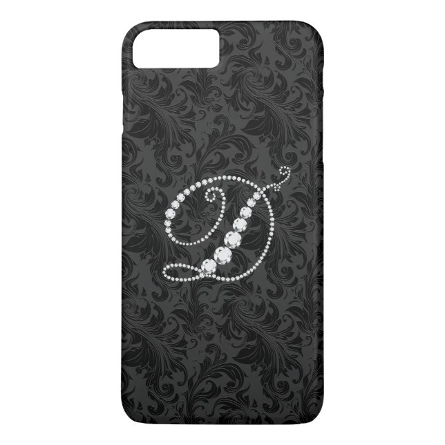 Capa Para iPhone, Case-Mate Monograma - Letra D em Diamantes (Verso)
