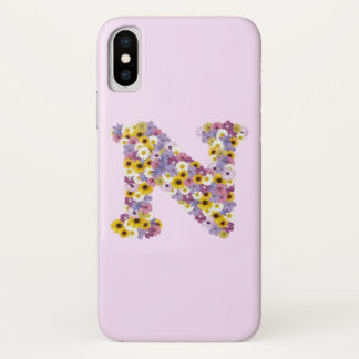 Capa Para iPhone X Monograma - letra N