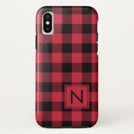 Capa Para iPhone Da Case-Mate Monograma Lumberjack Red Black Xadrez