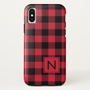 Capa Para iPhone Da Case-Mate Monograma Lumberjack Red Black Xadrez