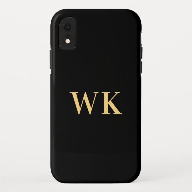 Capa Para iPhone, Case-Mate Monograma Moderno Dourado (Verso)