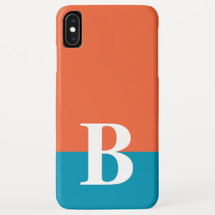 Capa Para iPhone Da Case-Mate Monograma Monograma Simples Cor de Laranja Moderna