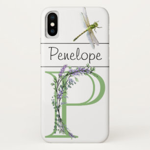 Capa Para iPhone Da Case-Mate Monograma P Lavanda Eucalyptus com Dragonfly