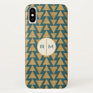 Capa Para iPhone Da Case-Mate Monograma  Passo Geo Externo  Pat Dourado e escuro