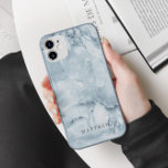 Capa Para iPhone Da Case-Mate Monograma Personalizado Masculino Azul Marble<br><div class="desc">Coleção masculina elegante de diversas cores do mármore com um monograma duplo numa letra serif. Verifique em nossa loja mais itens desta coleção,  à medida que você pode misturar e combinar cores que atendam às suas necessidades.</div>