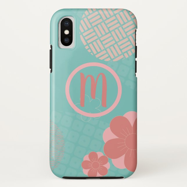 Capa Para iPhone, Case-Mate Monograma personalizado padrão japonês (Verso)