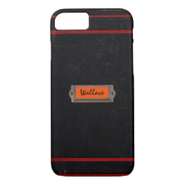 Capa iPhone 8/ 7 Monograma Personalizável do Notebook Vintage