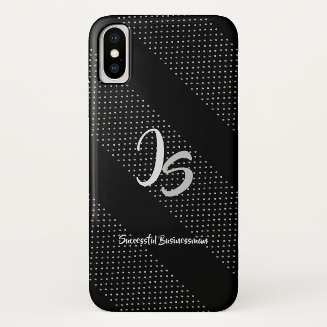Capa Para iPhone, Case-Mate Monograma Pessoal de Prata "Empresário Bem-Sucedid (Verso)