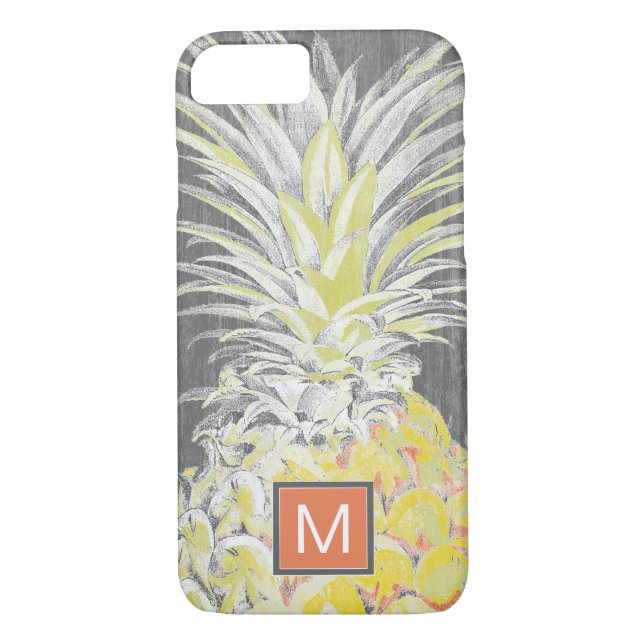 Capa Para iPhone, Case-Mate Monograma | Pinanás amarelo tropical (Verso)