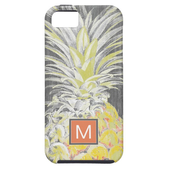 Capa Para iPhone, Case-Mate Monograma | Pinanás amarelo tropical (Traseira)
