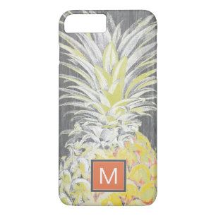 Capa iPhone 8 Plus/7 Plus Monograma  PinneApple amarelo tropical