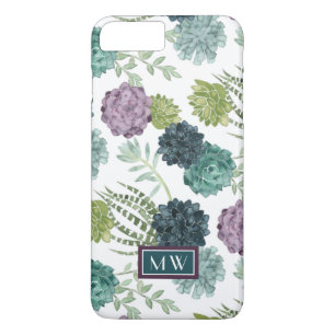Capa iPhone 8 Plus/7 Plus Monograma Planta Felicidade Coleção de Seres Hu