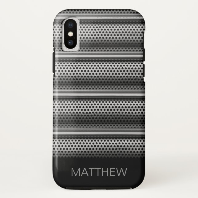 Capa Para iPhone, Case-Mate Monograma Prateado Moderno (Verso)
