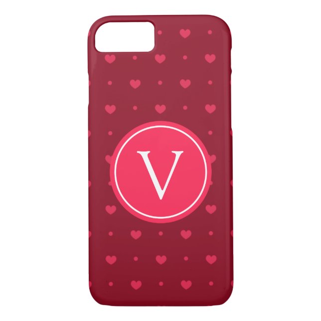 Capa Para iPhone, Case-Mate Monograma Red Hot Hearts (Verso)