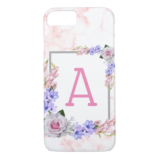 Capa Para iPhone, Case-Mate Monograma Rosa Bouquet (Verso)