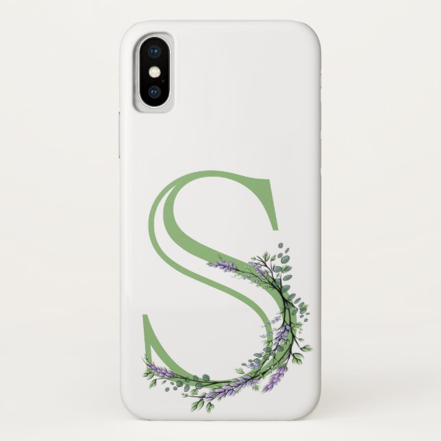 Capa Para iPhone, Case-Mate Monograma S Lavanda Eucalyptus (Verso)