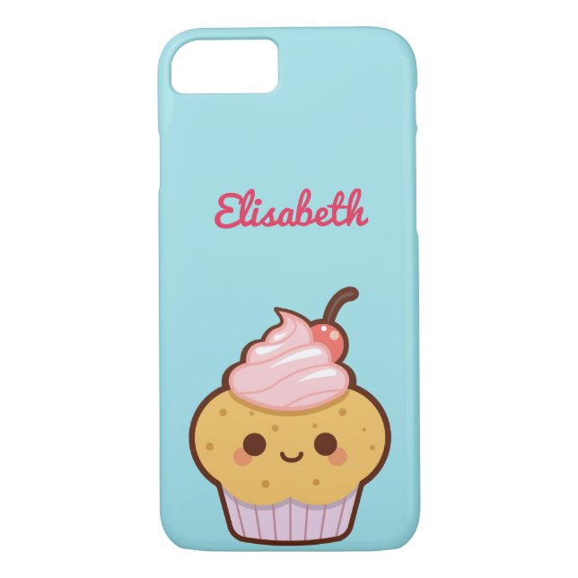 Capa Para iPhone, Case-Mate Monograma super fofo de cupcake kawaii (Verso)