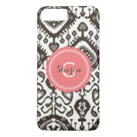 Monograma tribal de padrão branco preto-branco-bra