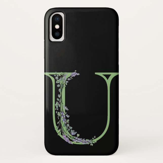 Capa Para iPhone, Case-Mate Monograma U Lavanda Eucalipto (Verso)