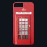 Capa Para iPhone Da Case-Mate Monograma vermelho britânico do costume da caixa<br><div class="desc">Monograma vermelho britânico do costume da caixa de telefone do vintage</div>