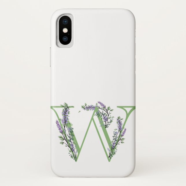 Capa Para iPhone, Case-Mate Monograma W Lavanda Eucalipto (Verso)