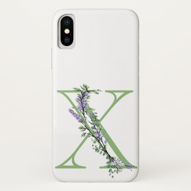 Capa Para iPhone, Case-Mate Monograma X Lavanda Eucalyptus (Verso)