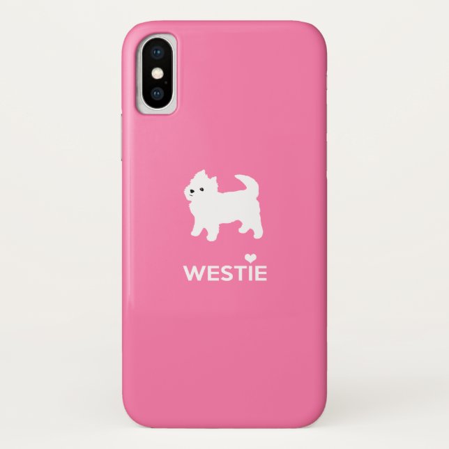 Capa Para iPhone, Case-Mate Montanhas ocidentais bonitos Terrier - amor (Verso)