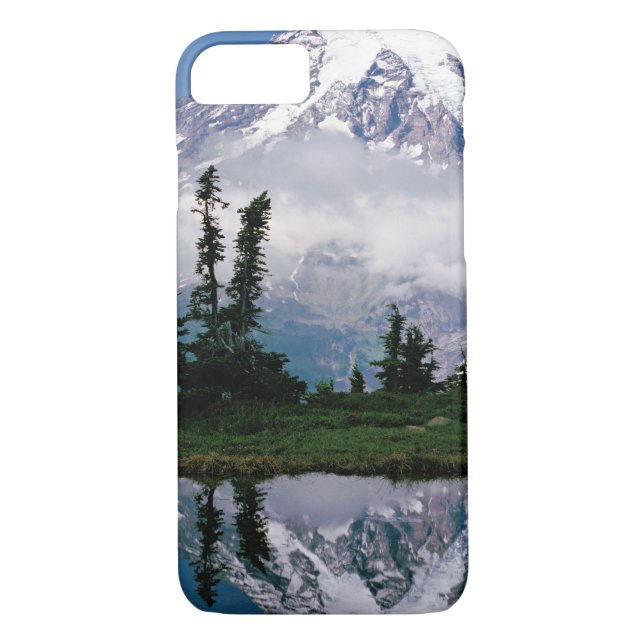 Capa Para iPhone, Case-Mate Monte Rainier, relectado numa montanha (Verso)