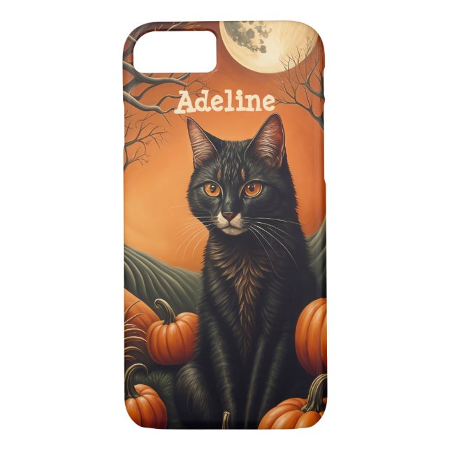 Capa Para iPhone, Case-Mate Moonlight Pumpkin Patch Personalizado Halloween (Verso)