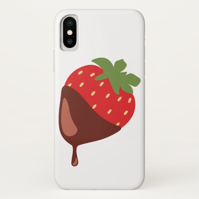 Capa Para iPhone, Case-Mate Morango coberto de chocolate (Verso)
