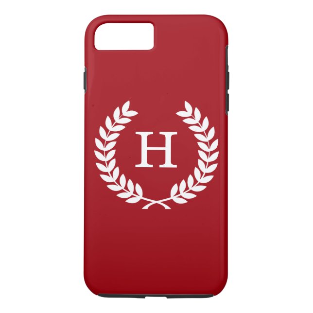 Capa Para iPhone, Case-Mate Morango Trigo Laurel Wreath Monograma Inicial (Verso)
