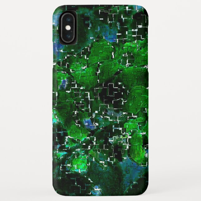 Capa Para iPhone, Case-Mate Mosaico defeituoso da foto noturna de lagoa de águ (Verso)