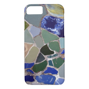 Capa iPhone 8/ 7 Mosaicos do azul de Antoni Gaudi