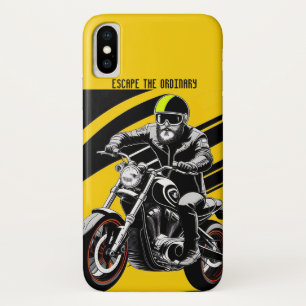Capa Para iPhone Da Case-Mate Motociclista Elegante Pilotando uma Moto Cruiser
