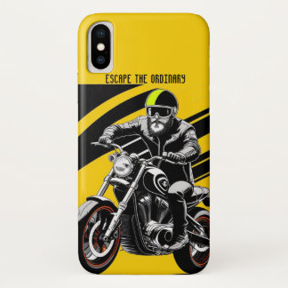 Capa Para iPhone Da Case-Mate Motociclista Elegante Pilotando uma Moto Cruiser
